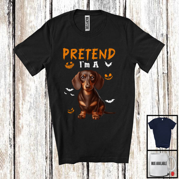 MacnyStore - Pretend I'm A Dachshund; Lovely Halloween Costume Dog Owner Lover; Family Group T-Shirt