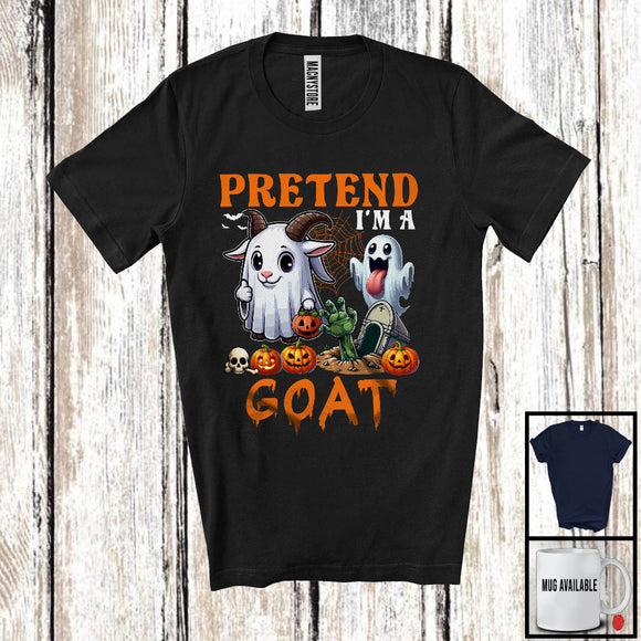 MacnyStore - Pretend I'm A Goat; Sarcastic Halloween Zombie Boo Goat Lover; Family Group T-Shirt