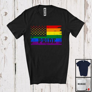 MacnyStore - Pride, Amazing LGBTQ Flag Gay Lesbian Rainbow, Proud LGBT Community Group T-Shirt