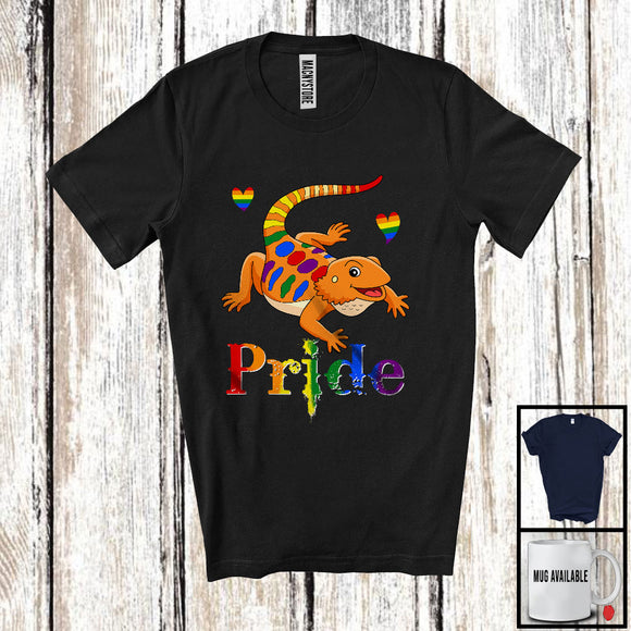 MacnyStore - Pride, Colorful LGBTQ Pride Bearded Dragon LGBT Gay Rainbow Flag, Bearded Dragon Lover T-Shirt