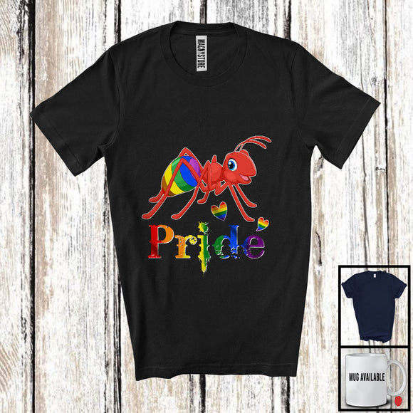 MacnyStore - Pride, Colorful LGBTQ Pride Lovely Ant LGBT Gay Rainbow Flag, Matching Ant Lover T-Shirt