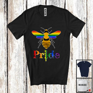 MacnyStore - Pride, Colorful LGBTQ Pride Lovely Bee LGBT Gay Rainbow Flag, Matching Bee Lover T-Shirt