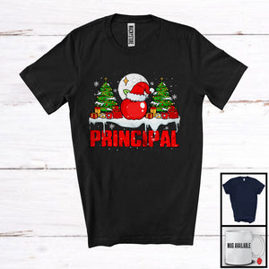 MacnyStore - Principal; Awesome Christmas Moon Tree Santa Principal Tools; Proud X-mas Careers Jobs T-Shirt