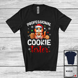 MacnyStore - Professional Cookie Tester; Wonderful Christmas Santa Cat; Cookie Baker Baking Lover T-Shirt