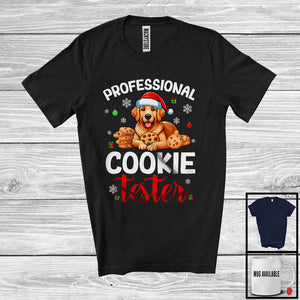 MacnyStore - Professional Cookie Tester; Wonderful Christmas Santa Golden Retriever; Cookie Baker Baking Lover T-Shirt