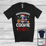 MacnyStore - Professional Cookie Tester; Wonderful Christmas Santa Raccoon; Cookie Baker Baking Lover T-Shirt