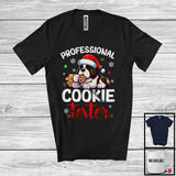 MacnyStore - Professional Cookie Tester; Wonderful Christmas Santa St. Bernard; Cookie Baker Baking Lover T-Shirt