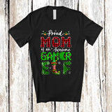 MacnyStore - Proud Mom Of An Awesome Gamer Elf; Wonderful Christmas Lights Mother's Day Plaid; Family T-Shirt