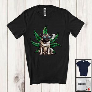 MacnyStore - Pug Sunglasses Smoker, Humorous Puppy Owner Lover, Matching 420 Stoner Smoker Group T-Shirt