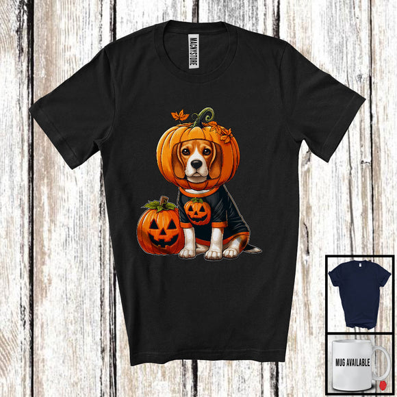 MacnyStore - Pumpkin Beagle; Adorable Halloween Costume Pumpkin; Dog Owner Family T-Shirt