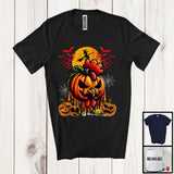 MacnyStore - Pumpkin Chicken Face, Scary Halloween Costume Chicken Lover, Farm Animal Farmer Group T-Shirt