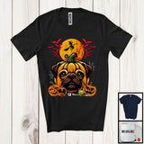 MacnyStore - Pumpkin Dog Face, Scary Halloween Costume Dog Owner Lover, Matching Family Group T-Shirt