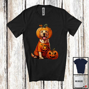 MacnyStore - Pumpkin Labrador Retriever; Adorable Halloween Pumpkin; Dog Owner Family T-Shirt