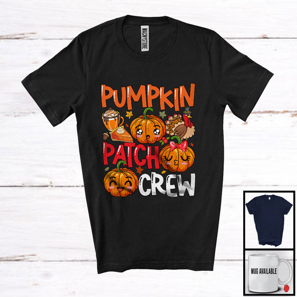 MacnyStore - Pumpkin Patch Crew; Amazing Thanksgiving Turkey Pumpkin; Autumn Fall Leaf Family Group T-Shirt