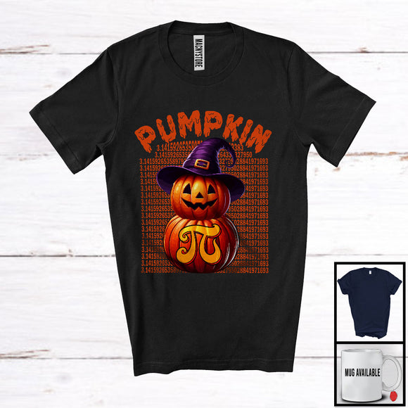 MacnyStore - Pumpkin Pi, Humorous Halloween Pumpkin Pi Day Pie, Math Joke Student Teacher Lover T-Shirt