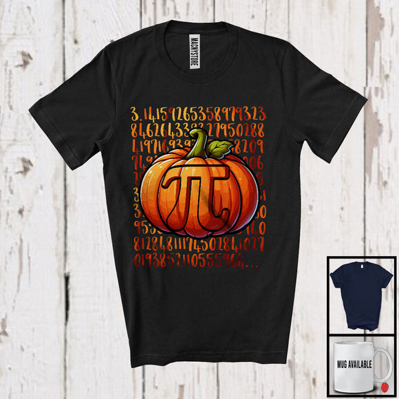 MacnyStore - Pumpkin Pie Math, Proud Halloween Thanksgiving Pi Day Pumpkin, Math Students Teacher T-Shirt