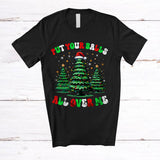 MacnyStore - Put Your Balls All Over Me; Humorous Christmas Trees Santa; Adult Groovy Family Group T-Shirt