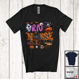 MacnyStore - RN Nurse; Scary Halloween Costume Witch Carved Pumpkin; Nursing Tools Nurse Group T-Shirt