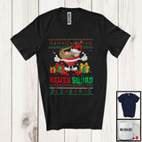 MacnyStore - Ramen Squad; Humorous Christmas Santa Ramen Japan Food Lover; X-mas Sweater Snowing T-Shirt