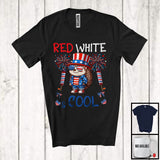 MacnyStore - Red White And Cool, Wonderful 4th Of July Hedgehog Sunglasses American, Patriotic Animal T-Shirt