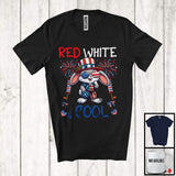 MacnyStore - Red White And Cool, Wonderful 4th Of July Rabbit Sunglasses American, Patriotic Animal T-Shirt