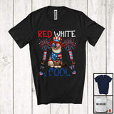 MacnyStore - Red White And Cool, Wonderful 4th Of July Siamese Cat Sunglasses American, Patriotic Animal T-Shirt