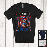 MacnyStore - Red White And Cool, Wonderful 4th Of July Sloth Sunglasses American, Patriotic Animal T-Shirt