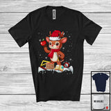 MacnyStore - Reindeer Teacher; Adorable Christmas Reindeer Snowing Around; Teacher Proud Jobs Careers Group T-Shirt