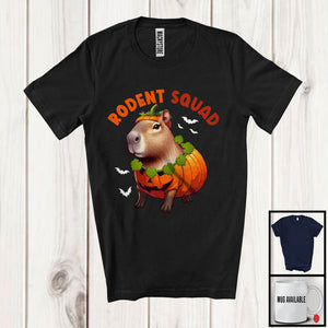 MacnyStore - Rodent Squad; Lovely Halloween Costume Capybara Pumpkin Cosplay; Rodent Animal Lover T-Shirt