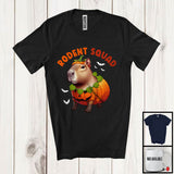 MacnyStore - Rodent Squad; Lovely Halloween Costume Capybara Pumpkin Cosplay; Rodent Animal Lover T-Shirt