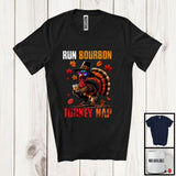 MacnyStore - Run Bourbon Turkey Nap; Sarcastic Thanksgiving Turkey Sunglasses Bourbon; Drinking Drunker T-Shirt