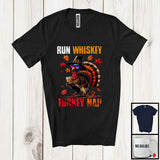 MacnyStore - Run Whiskey Turkey Nap; Sarcastic Thanksgiving Turkey Sunglasses Whiskey; Drinking Drunker T-Shirt