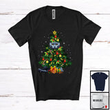 MacnyStore - Russian Blue Cat Christmas Tree Cosplay; Merry X-mas Russian Blue Cat Owner; Family Group T-Shirt