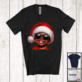 MacnyStore - Santa African Boy Face Sunglasses; Adorable Christmas Santa Pajama; Afro African Family Group T-Shirt