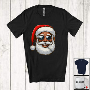 MacnyStore - Santa African Man Face Sunglasses; Adorable Christmas Santa Pajama; Afro African Family Group T-Shirt