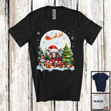 MacnyStore - Santa Armadillo With X-mas Tree Snowman, Adorable Christmas Santa Wild Animal, Family Group T-Shirt
