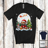 MacnyStore - Santa Bearded Dragon With X-mas Tree Snowman, Adorable Christmas Santa Wild Animal, Family Group T-Shirt
