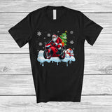 MacnyStore - Santa Carrying Christmas Tree On Motorbike; Awesome Christmas Snowman; Rider Family T-Shirt