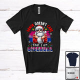 MacnyStore - Santa Doesn't Care That I Am Bisexual; Awesome Christmas LGBTQ Pride Santa Bisexual Flag; Family T-Shirt