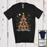 MacnyStore - Santa ELF Reindeer Cavapoo Dog Christmas Tree; Wonderful X-mas Lights Tree; Family Group T-Shirt