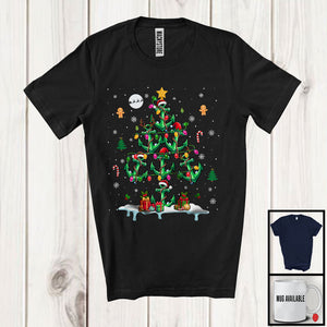 MacnyStore - Santa Elf Anchor Christmas Tree; Merry X-mas Lights Anchor; Boat Cruise Sailing Pontoon T-Shirt