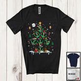 MacnyStore - Santa Elf Anchor Christmas Tree; Merry X-mas Lights Anchor; Boat Cruise Sailing Pontoon T-Shirt