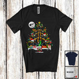 MacnyStore - Santa Elf Excavator Christmas Tree; Joyful X-mas Excavator Driver Snowing Gnome; Family Group T-Shirt