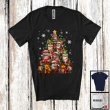 MacnyStore - Santa Elf Reindeer Otter Christmas Tree; Adorable X-mas Lights Otter Gnomes; Animal Lover T-Shirt