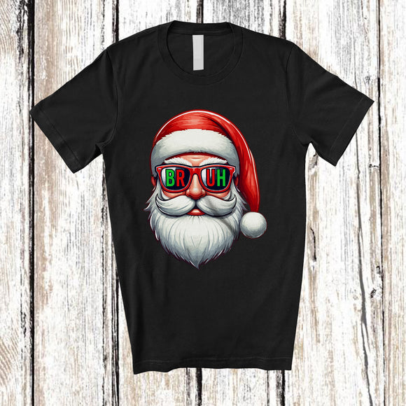 MacnyStore - Santa Face; Humorous Christmas Santa Wearing Sunglasses; Pajamas Matching Family Group T-Shirt