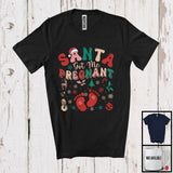 MacnyStore - Santa Got Me Pregnant; Cheerful Christmas Pregnancy Announcement Adult Santa; Jobs Family T-Shirt