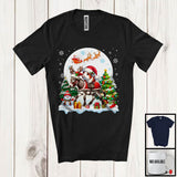 MacnyStore - Santa Guinea Pig Riding Donkey; Amazing Christmas Moon Tree Lights; Santa Farm Animal T-Shirt