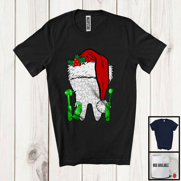 MacnyStore - Santa Hat Tooth; Amazing Christmas Santa Tooth Teeth; Assistant Dental Hygiene Dentist Squad T-Shirt