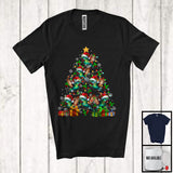 MacnyStore - Santa Hummingbird Christmas Tree; Adorable Santa Birds Animal Lover; Family X-mas Group T-Shirt