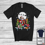 MacnyStore - Santa Playing Accordion; Awesome Christmas Tree Santa Lover; Musical Instruments Player T-Shirt